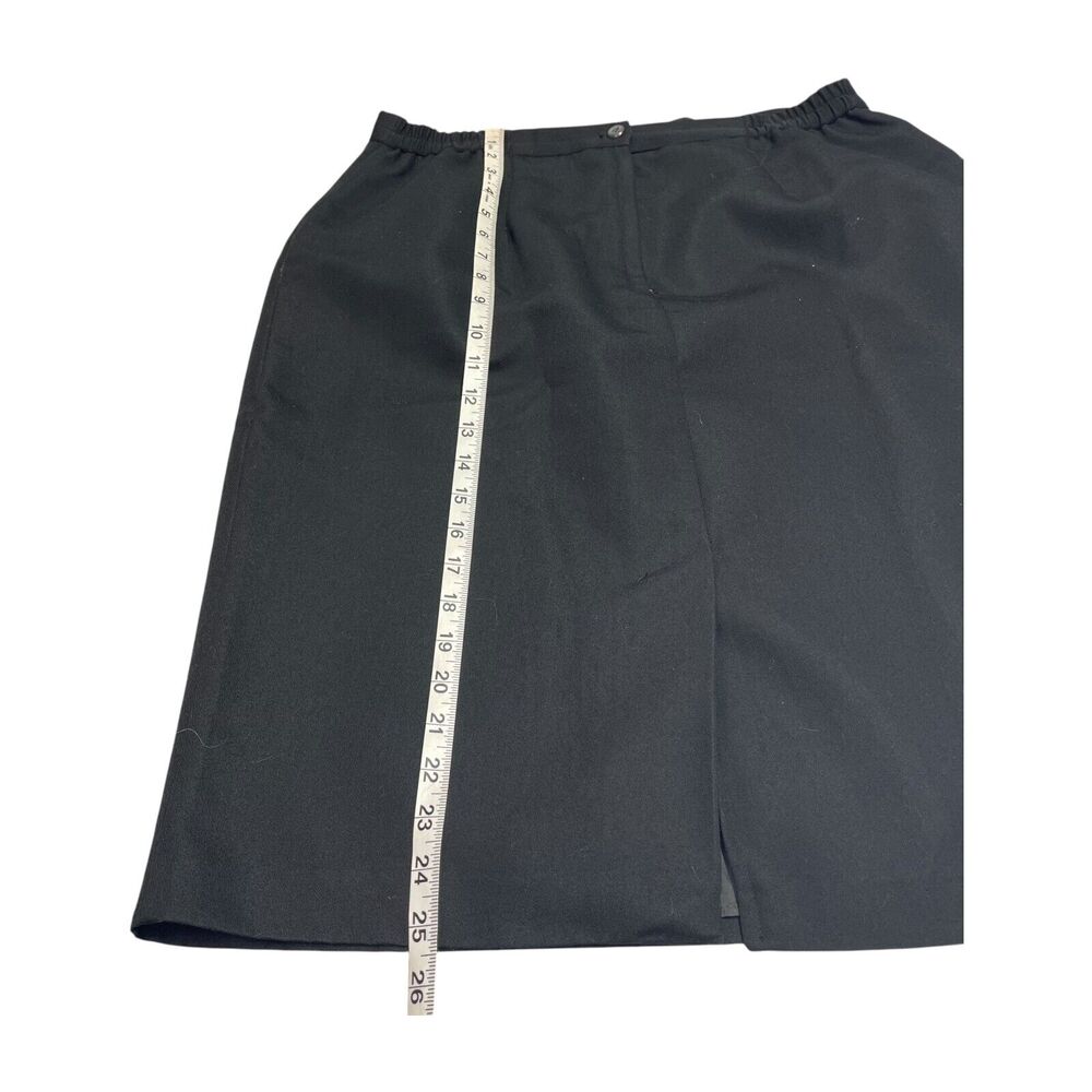 Michele A-Line Skirt Women's 16 Black Lined Back Button Preppy Modern Minimalist - Picture 6 of 6